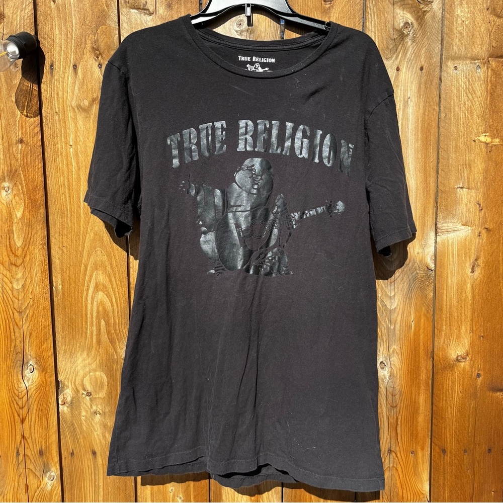 True Religion Black Graphic T-Shirt for Men